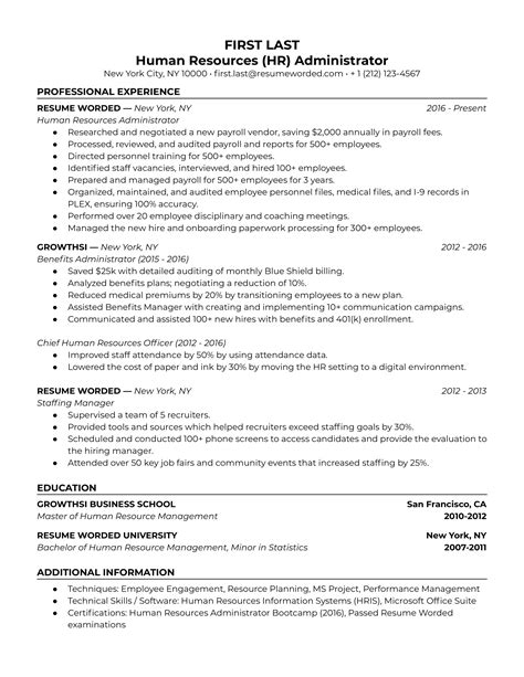 hrmu cv|22 Human Resources (HR) CV Examples for 2024 .